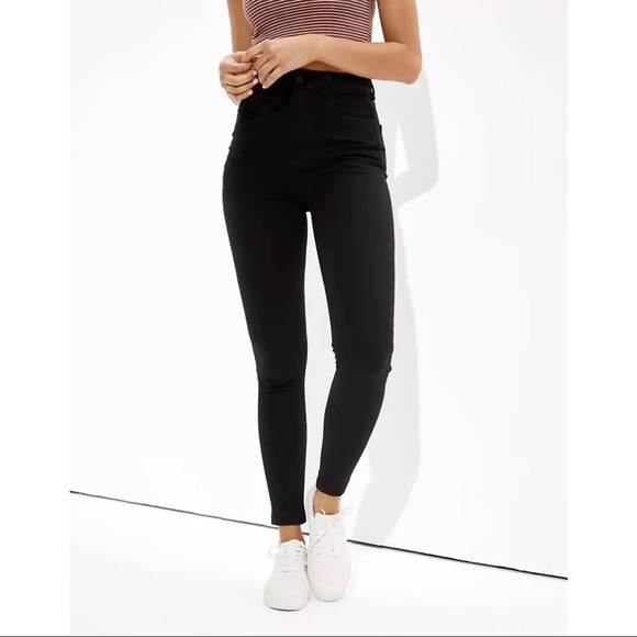 AE Ne(x)t Level Highest Waist Jegging in Onyx Black - Picture 1 of 10